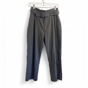 Abercrombie & Fitch Charcoal Paperbag Dress Pants with Belt